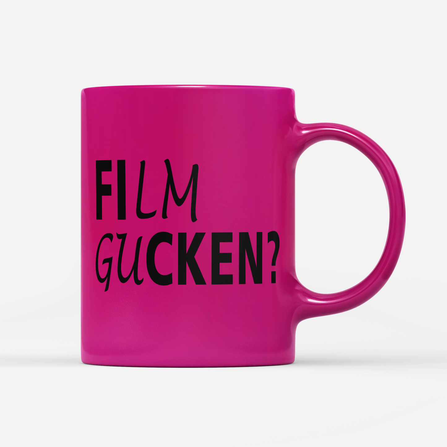 Tasse Neon Film gucken