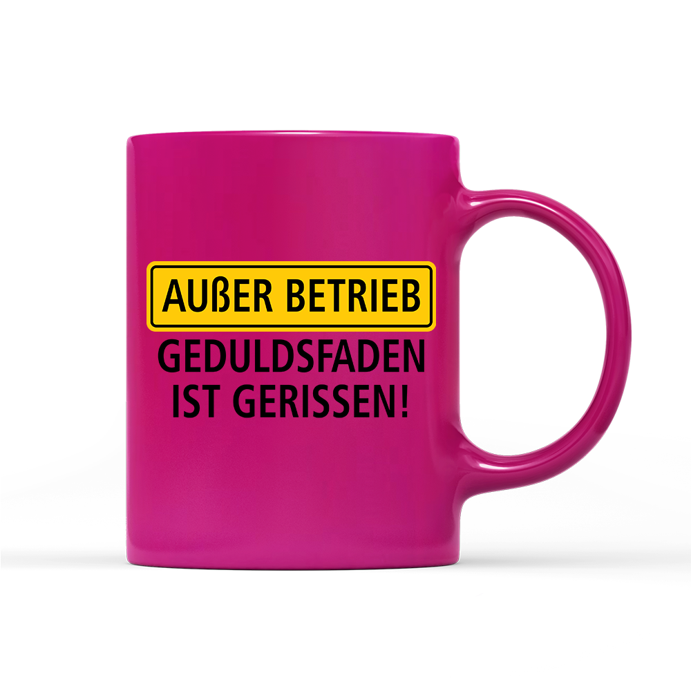 Tasse Neon Außer Betrieb