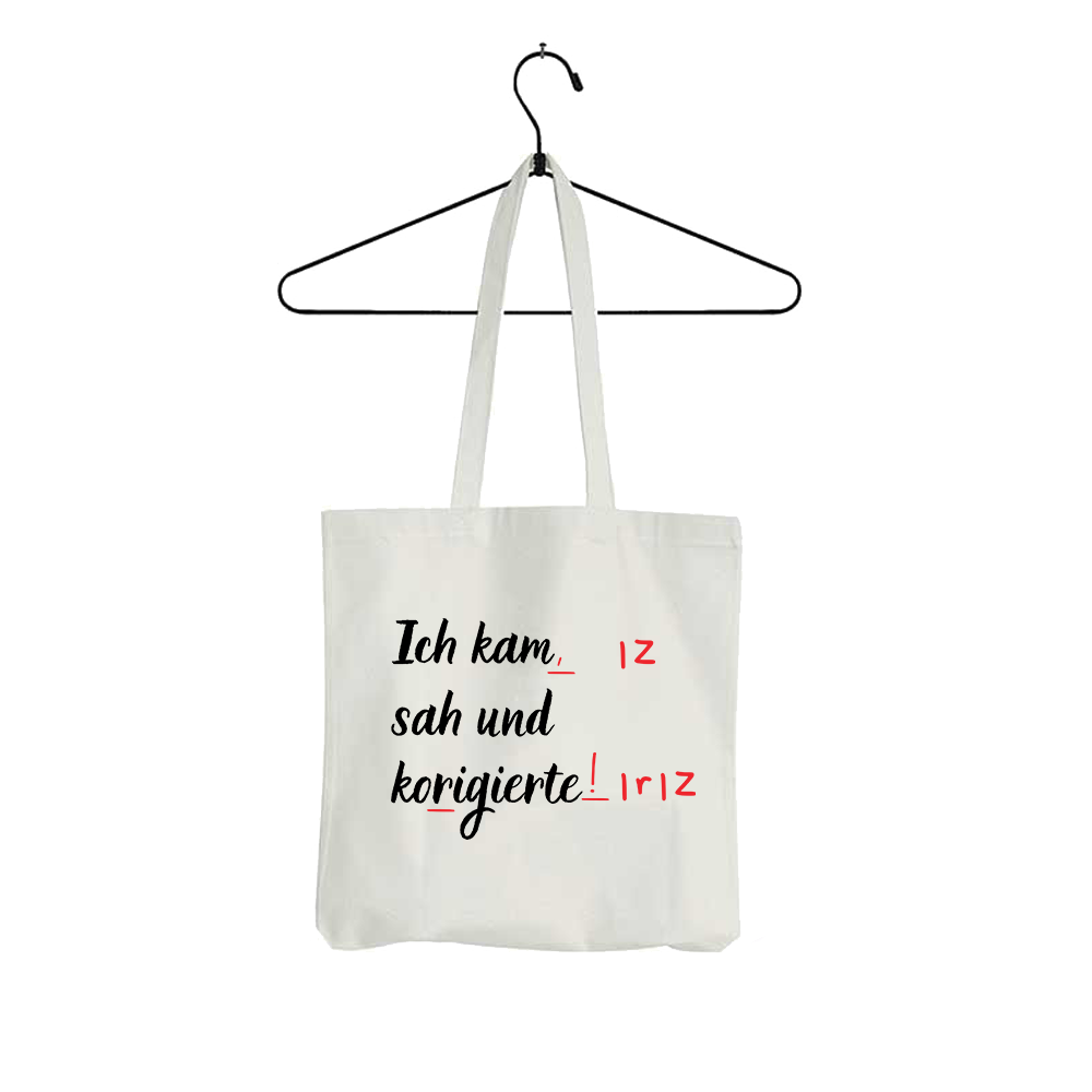 Tasche Ich kam sah und korrigierte