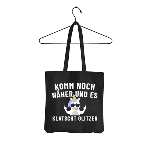 Tasche Komm noch näher und es klatscht Glitzer
