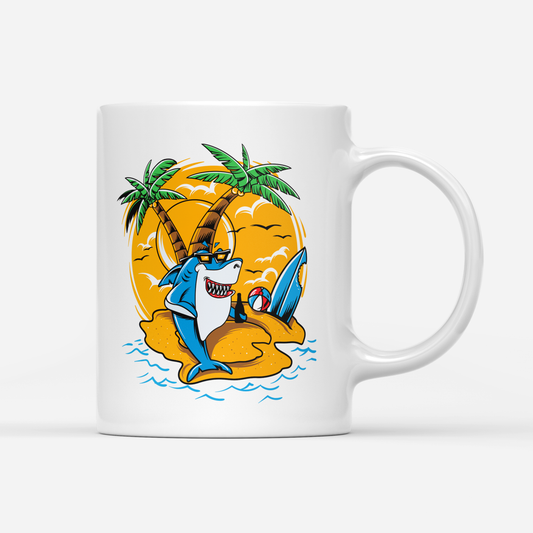 tasse shark weis