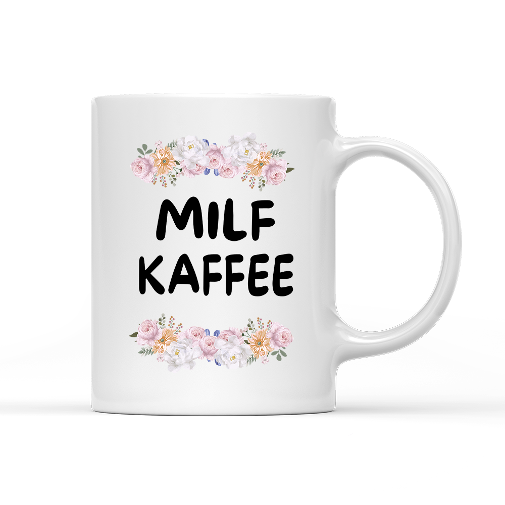 Tasse Blumen Milf Kaffee