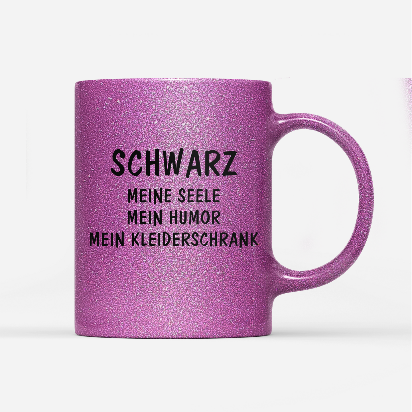 Tasse Glitzer Schwarz