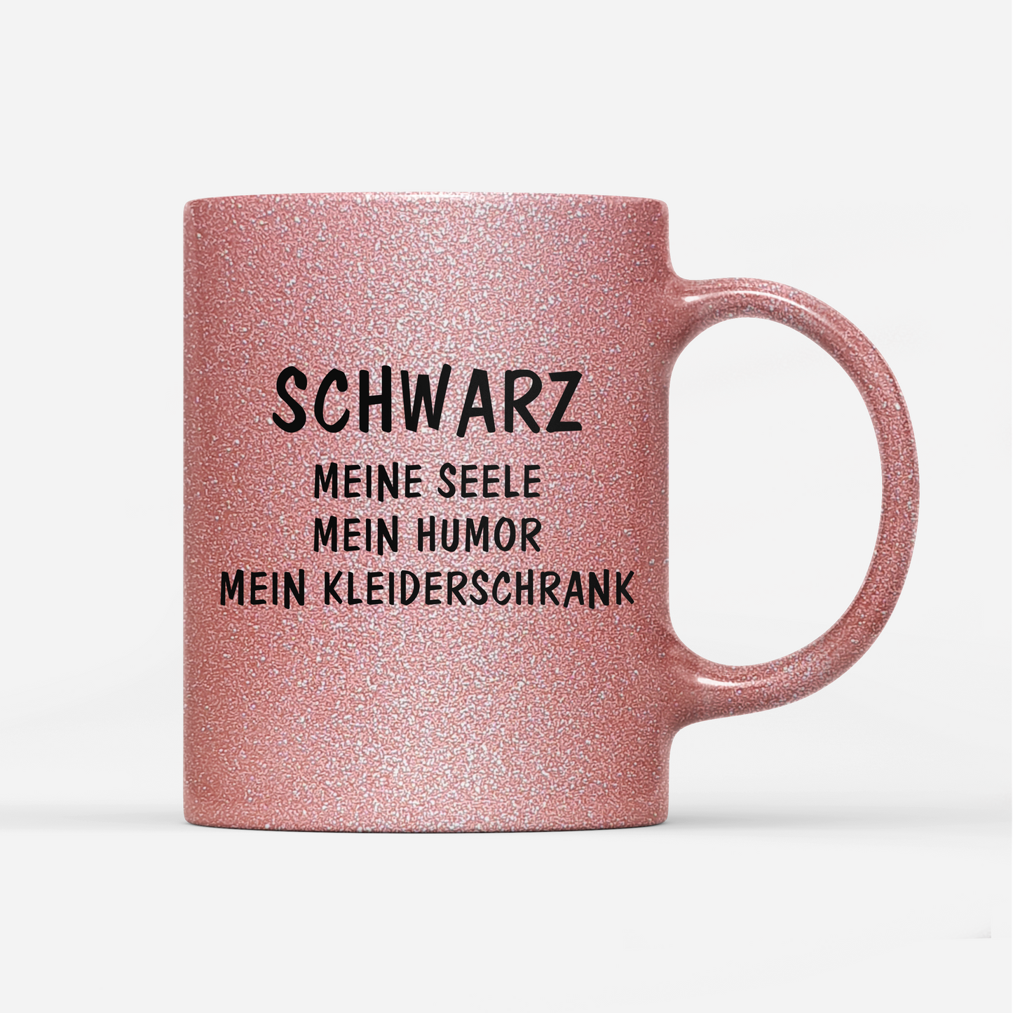 Tasse Glitzer Schwarz