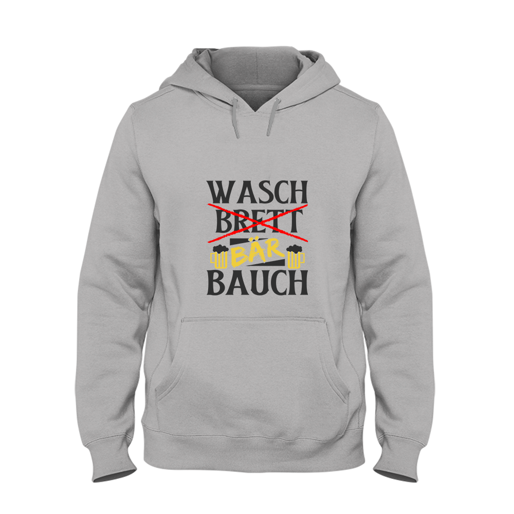 Hoodie Unisex Wasch Bär Bauch