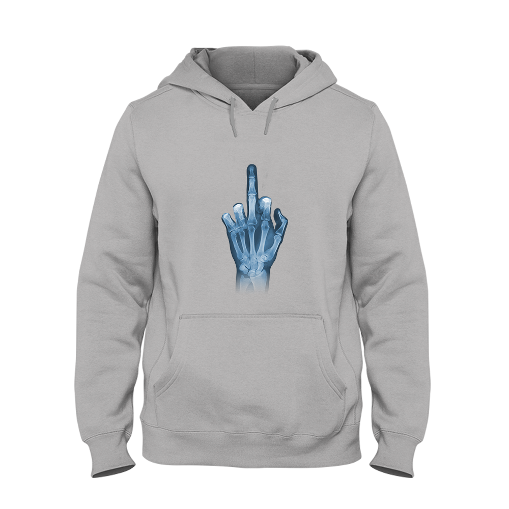 Hoodie Unisex Röntgen Mittelfinger