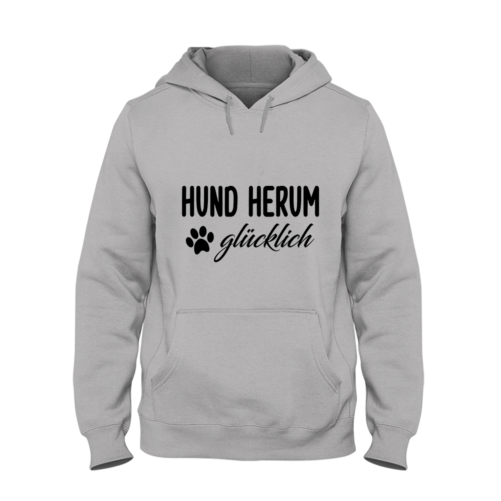 Hoodie Unisex Hund herum glücklich