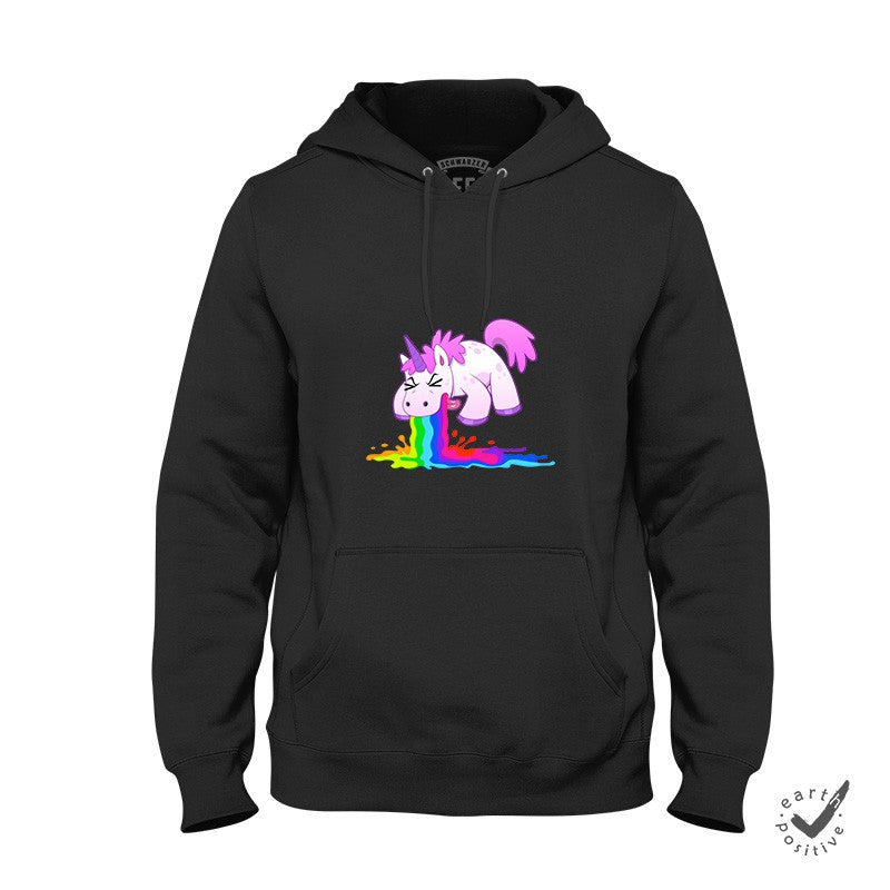 Hoodie Unisex Kotzendes Einhorn