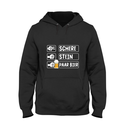 Hoodie Schere Stein Paar Bier