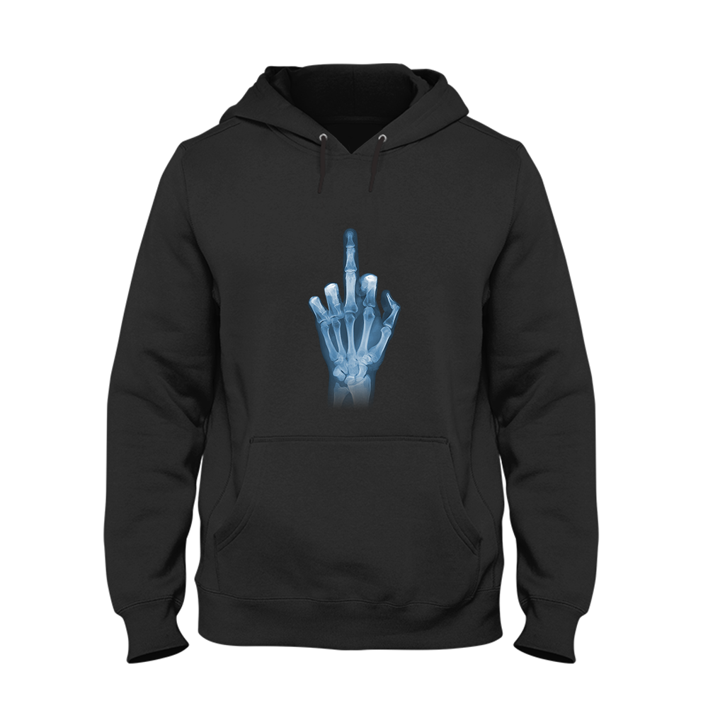 Hoodie Unisex Röntgen Mittelfinger